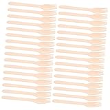 FRCOLOR 100 Stk Kleine Einweggabel Grillgabeln Gurkengabeln Sandwichgabeln Essensgabeln Cocktail-picks Hölzernes Utensil Wurstgabeln Cocktailgabeln Dessert-picks Steakgabeln Beige Holz