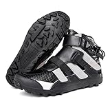 ForceRoute rutschfeste Herren-Motorradschuhe,Motorrad Schuhe Frauen,Motorradstiefel Damen WasserdichtMotorradschuhe FüR Damen Und Herren,Atmungsaktiv,KnöChelstüTze,Ergonomisch,KnöChelschutz,Schwarz