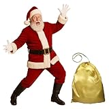 Generisch Weihnachtssack, XXL Nikolaussack Weihnachtsmann Sack Santa Sack Geschenkesack Weihnachtsmannsack für Geschenke Nikolausverpackung, Weihnachtsverpackung (Gold) -ML