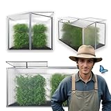 GARMIO® Gewächshaus Protea Klein, Alu Frühbeet, Mini-Gewächshaus, Treibhaus, Frühbeetkasten, Pflanzenbeet, Anzuchtbeet, Tomatenhaus, Pflanzenhaus für Garten, mit 4X Hering