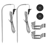 DEARMAMY Bbq Fleischthermometer aus Edelstahl mit Silikon Griff Präzise Kochsonde für Grill Backofen und Flüssigkeiten Schnelles Lebensmittelthermometer für Outdoor Küche