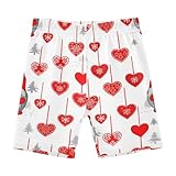 Mädchen-Fahrradhose, Weihnachtswichtel, Baumwolle, Spandex, Kleinkind, Sommerkleidung, Outfits, 4T, Niedlicher Weihnachtswichtel, Rot, 128