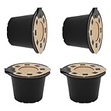4 Stück Nachfüllbare Kaffeepads Brühzubehör Spülmaschinenfest Espresso Pods mit Edelstahldeckel Nachhaltige Lösung