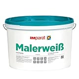 IMparat | Malerweiß | Weiß | Wandfarbe | Innenfarbe | Wohnraumfarbe | Hohe Deckkraft | 2,5 Liter