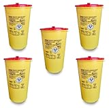 5 x Nadelabfallbehälter 2l Spritzenabwurfbehälter Kanülenbox, DISPO 2 L, Kanülensammler, Kanülenabwurfbehälter | Nadelentsorgungsbehälter für Spritzen und Kanülen Tattoo Nadelabwurfbehälter (5)