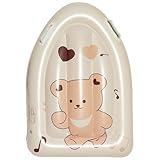 Aufblasbares Bodyboard mit Griffen,Schwimmendes Surfbrett,Leichtes Bodyboard für Kinder Erwachsene,Rutsches Tragbares Schwimmbrett für Jugendliche Erwachsene Anfänger Wasserspielzeug Schwimmen (Bär)