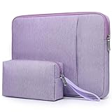 HYZUO 17-17,3 Zoll Laptop Tasche Hülle Set für 17' 17,3' HP/Lenovo/Dell/ASUS/Acer/LG/Toshiba/MSI Gaming Laptop/Razer Blade 17/18, Laptoptasche Laptophülle Schutzhülle für Herren Damen, Flieder Lila