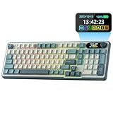 RK ROYAL KLUDGE S98 Mechanische Tastatur mit Smart Display & Knopf, Top Mount 96% Kabellose Mechanische Tastatur BT/2.4G/USB-C, Hot-Swap-fähige, Software, Massiver Akku, 98 Tasten, US Layout QWERTY