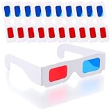 3D-Brille, 10 Paar Papier-Stereo Brillen, rote und Blaue Linsen Stereobrille für 3D-Filme und Reise Dekoration