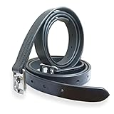 Pferdelinis Steigbügelriemen aus Leder in schwarz, passend für englische Sättel Steigbügelriemen Länge 130cm - 160cm (150 cm, Schwarz)