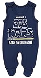 TupTam Unisex Baby Strampler mit Spruch I love Mum and Dad, Farbe: Dunkelblau - DAS WARS, Größe: 62