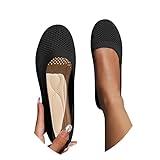 Ballerinas Damen Slip On Strick Schuhe Mittelalter Mokassins Sommerschuhe Gymnastikschuhe Sneaker Elegant Loafer Tanzschuhe Mesh Stoffschuhe Geschlossene Halbschuhe
