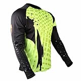 HO Soccer Adikt Pro Lime Blast - Langärmliges Torwarttrikot mit Polsterung, erleichtert die Ballkontrolle, Uni, Erwachsene, Limettengrün/Schwarz, Größe XL