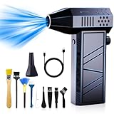 Electric Air Duster, Elektrische Staubgebläse,Druckluft-staubwedel, 130,000 U/min Mini Turbo Fan, leistungsstarkes Gebläse mit 8000mAh Akku für PC Reinigungsset, Air blower