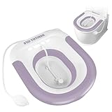 TNOMSNO Sitzbad für Toilette, Bidet Einsatz für Toilette mit Spülung, Faltbares Sitzbadewanne Erwachsene, Sitzbadewanne für Hämorrhoidenbehandlung, Wochenbettpflege, Schwangere und ältere Menschen