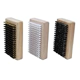 Skiwachs-Set, Skiwachsbürsten, Set mit 3 Wachsbürsten für Ski-Reparatur, tragbar, Wachspinsel für den Außenbereich, Wachspinsel für Ski, inklusive Rosshaar,