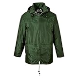 Portwest S440 Herren Leichte Wasserdichte Klassische Regenjacke Olivgrün, M
