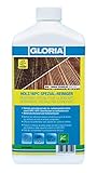 GLORIA Holz- & WPC-Reiniger – 1 L Konzentrat für zuverlässige Tiefenreinigung | Terrassenreiniger für WPC-Terrassendielen, Holz, Stein & Fugen | Ideal für MultiBrush & Sprühgeräte