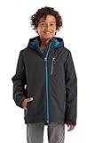 killtec Jungen Funktionsjacke mit Kapuze/Winterjacke ist wasserdicht KOW 159 BYS JCKT, schwarz blau, 152, 40915-000