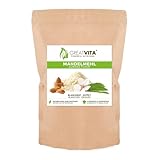 GreatVita Mandelmehl 800g | Entölt & blanchiert, fein gemahlene Mandeln | Glutenfrei, proteinreich, ideal für Backen, Panieren & Low-Carb Rezepte