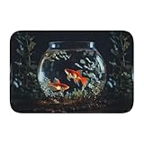 Bodenmatten-Saum, 40 x 60 YYHWHJDE kleine Fische im Aquarium, rutschfest, tropfgeformter Boden, ideal leicht zu reinigen und resistent gegen Verblassen