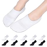 Falechay Sneaker Socken Damen 39-42 Füsslinge Baumwolle Ballerina Unsichtbare Socken Unisex Schwarz Weiß 39-42