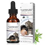30ml Zeckenschutz für Hunde und Katzen, Effektiver Floh und Zeckenschutz mit Sofortwirkung, Einfache Anwendung mit Spot On, Ideal für Haushalt Pflege