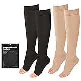 Evolyline 2 Paar Medizinische Kompressionsstrümpfe Damen & Herren 20-30 mmhg Klasse 2, Kompressionssocken ThrombosestrüMpfe Damen Flug, StüTzstrümpfe Damen Stützstrumpfhose füR Krampfader KnöChel