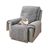 Sesselschutz Haustieren Sofa Armlehnenbezüge, 1 Sitzer Sesselschoner mit Taschen, Anti-Rutsch 1 Sitzer Schutzbezug, Sesselauflage Relax, Fernsehsessel Schutzbezug für Zuhause mit Kindern Hund Katzen