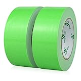 BOMEI PACK Klebeband Grün Wasserdicht 50mm x 30m - 2 Rollen Klebeband Grün - Klebeband Extra Stark - Wasserdichtes Klebeband