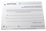 Druckerei Scharlau 1x Block Quittung - Quittungsblock für Kleinunternehmer (§19) - 2 x 50 Blatt DIN A6 - gelocht - SD -durchschreibend (22427)