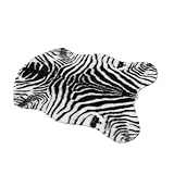 Ipetboom Zebra Muster Bodenmatte Fischform rutschfeste Verschleißfeste Bodenkissen Türvorleger für Wohnzimmer Schlafzimmer Küche Badezimmer Weicher Dekorativer Teppich für Eingänge