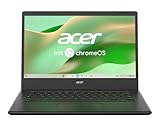 Acer Chromebook 314 (CBOA314-1H-C32M) Laptop, 14' FHD Display, Intel Celeron N4500, 4 GB RAM, 128 GB SSD, Intel UHD Graphics, Google ChromeOS, QWERTZ-Tastatur, schwarz