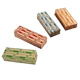 Buhdjfnke 1000 Verschiedene Flache, Gestreifte Münzrollen - Pennies, Nickels, Dimes, Quarters
