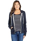 Tommy Hilfiger Damen Kapuzenjacke aus French Terry mit Reißverschluss, einfarbig Kapuzenpullover, Kapitän des Himmels (Sky Captain), M