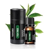 Teebaumöl BIO 10ML, Natural Organic Tea Tree Essential Oil, 100% Reines Teebaumöl, Aromatherapie Öl, Ätherisches Öl von Natürlicher Teebaum für Aromatherapie Diffuser/Haut/Kopfhaut/Haare