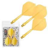 CyeeLife Dartschäfte und Dart Flights aus einem Stück Dartpfeile Zubehör Dart shafts und Flights,Dart zubehör,3er-Set (Gelb-2BA)