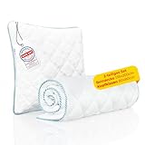 Rosenkern Bettdecke-Set 135x200 & Kissen 80x80 – [SEHR weich & atmungsaktiv] – Ganzjahresdecke 135 x 200 – [Waschbar bis 95° – pflegeleicht & hygienisch] – Steppdecke 135x200 Ganzjahr