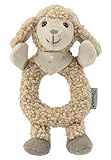 Sterntaler Greifling Schaf Flocke - Motorikspielzeug zum Rasseln, Fühlen und Spielen - Kuscheltier für Baby und Kinder mit Rassel als treuer Freund - Baby Spielzeug aus weichem Stoff, sandfarben