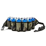 Adhafera Biergürtel, 6 Pack Bier Gürtelhalter, Oxford Bier Zubehör für Mann, Frauen, Party