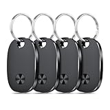 Smart Tracker Tag 4er Pack, 2025 Neue Koffer Tracker Kompatibel mit Apple Wo ist? APP (iOS NUR, Android Not Supported), Bluetooth Key Finder für Gepäck/Taschen/Koffer, Austauschbarer Akku