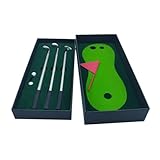Golfkugelschreiber, Golfstift mit grünem Putting – Golfstift, Desktop-Spiele mit grünem Putting Green, 3 Golfschläger-Kugelschreiber, 2 Bälle für Golfer, Kollegen
