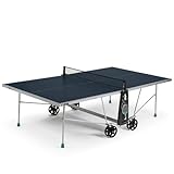 CORNILLEAU 100X Outdoor & Indoor Tischtennisplatte - Klappbar - Wetterfest - TÜV geprüft - 4 mm Melaminharzplatte - 10 Jahre Garantie - Tischtennistisch für draußen - Turniermaße - Blau