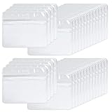 100PCS Ausweishülle Horizontal Ausweishalter 98x82mm ausweishülle PVC Transparente Kartenhalter Kartenhülle Namensschilder, für Business Ausstellung Karten Studentenausweise Visitenkarten Buskarten