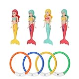 LWLWA 8 Stück Tauchringe, Kunststoff Tauchring, mit Nummernmarkierung Tauchspielzeug, Glatt und Gratfrei, Kann Schnell Sinken, für Wasserspiele und Tauchtraining
