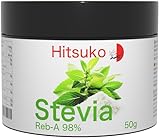 Ultra-konzentriertes Stevia-Pulver (50g) | 98% Reba-98 Pur | 470x süßer als Zucker