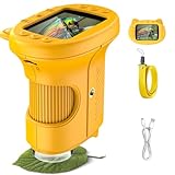OAEBLLE Mikroskop für Kinder, 1000X 4K Tragbares Digitales Mikroskop mit 2,4″ IPS-Display & 8 LED, USB-aufladbar, Lernspielzeug & Entdecker-Lupe für Draußen & Schule, Geschenk für 3–12-Jährige Mädchen