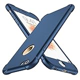 ORETECH Kompatibel mit iPhone 6/6s Hülle, mit [2X Displayschutzfolie] 360 Grad Stoßfest Ganzkörperschutz Handyhülle TPU Silikon Bumper Hard PC Kratzfeste Case Schutzhülle für iPhone 6/6s 4.7'-Blau