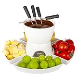 UMLIPOT Schokofondue-Topf-Set, Keramik Schokoladen Fondue,Schokofondue Käsefondue für Käse Fondue Familienessen Nachtisch Picknicks Geburtstagsfeiern Urlaubsfeiern