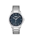 HUGO Analog Quarzuhr für Herren Kollektion #First mit Silbernes Edelstahlarmband - 1530186